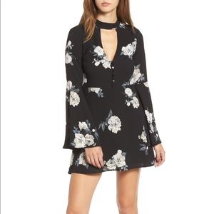 Socialite Bell Sleeve Floral Knit Dress
